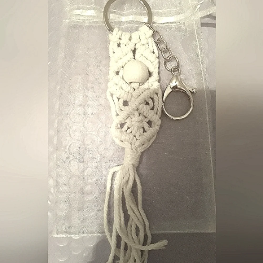 FREE PEOPLE Macrame Keychain NEW NWT